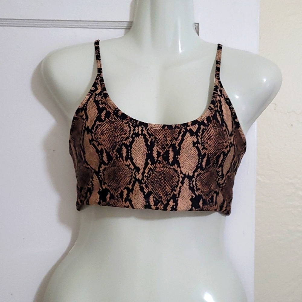 A.L.C. Bandier bra Snake neutral print color